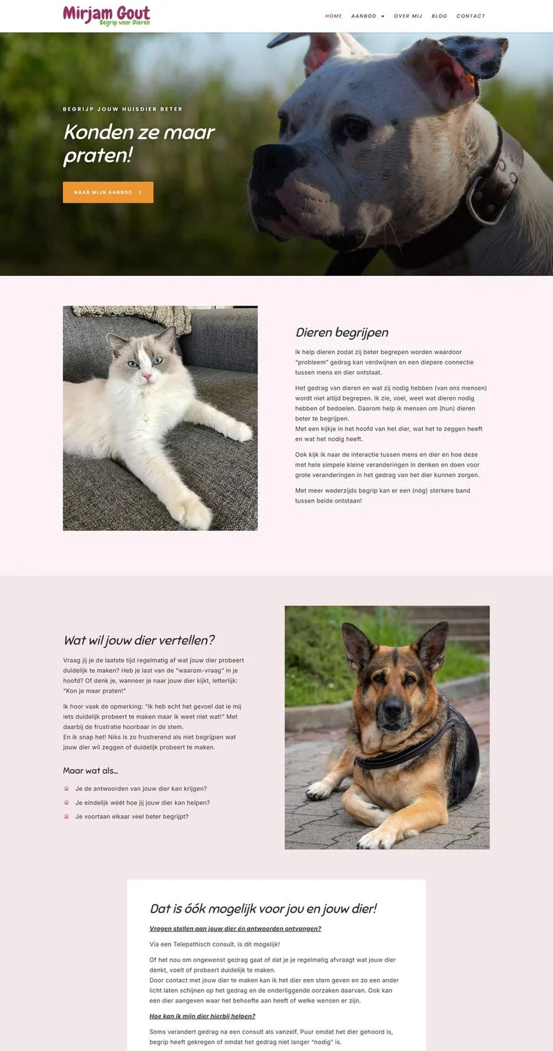 De website van Mirjam Gout