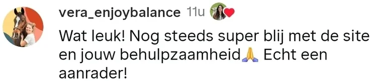 Instagram-bericht van Vera