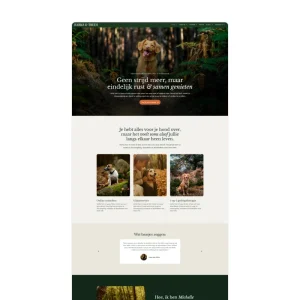 WordPress Elementor website template voor dierprofessionals 'Barks & Trees'